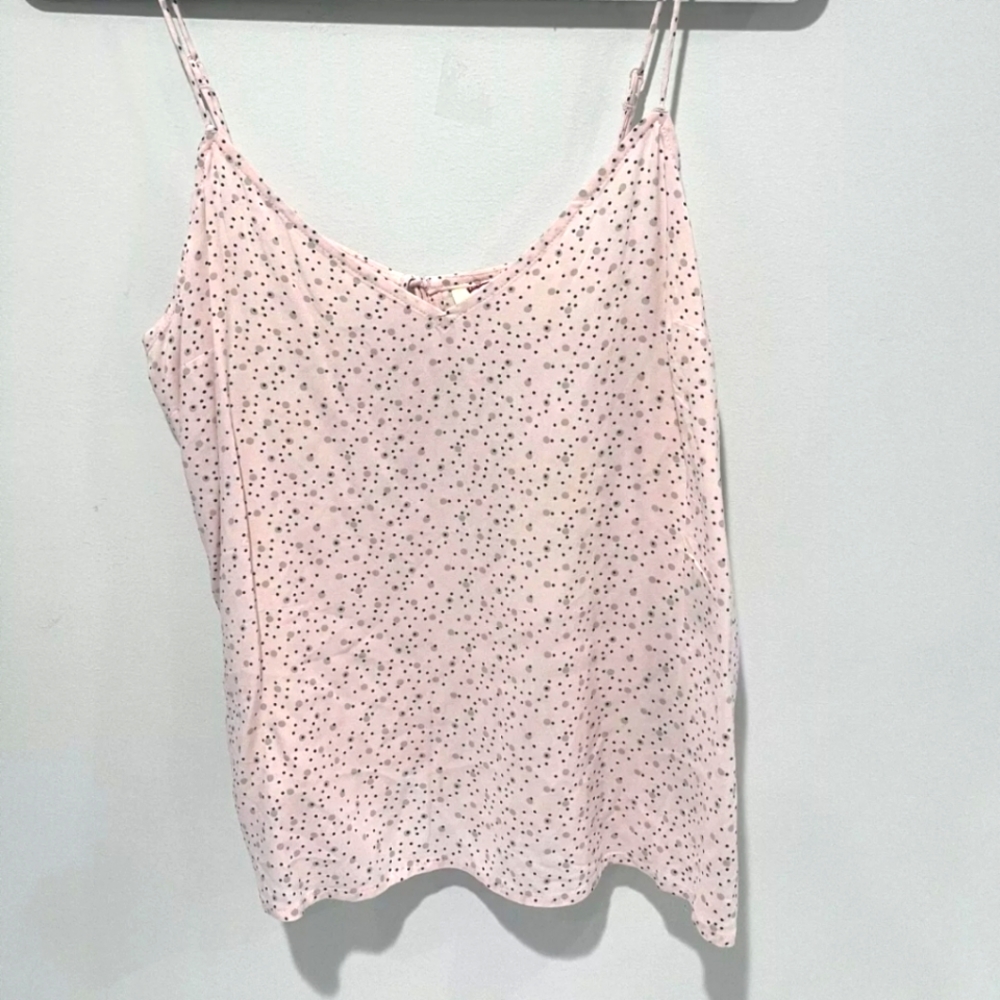 Levis Women's Pink Polka Dot Spring Summer Slouchy String Tank Top Size M NWT!